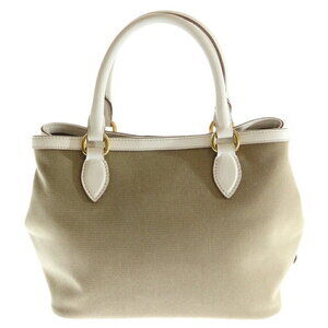 Prada Bag Tan Beige White Shoulder Logo Handbag Jacquard RED